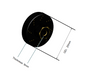 Treal Hobby (X002RZTQ0R) Black Brass +5mm Extended Wheel Hubs for SCX24