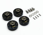 Treal Hobby (X002RZTQ0R) Black Brass +5mm Extended Wheel Hubs for SCX24