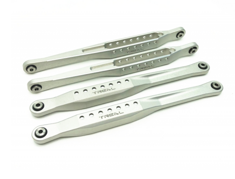 Treal Hobby X002V1BOCF Silver Aluminum Lower Trailing Arms Link Set for LMT