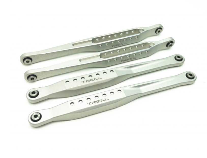 Treal Hobby X002V1BOCF Silver Aluminum Lower Trailing Arms Link Set for LMT