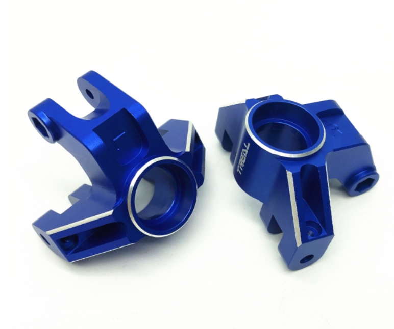 Treal Hobby X002V2MSGP Blue Aluminum Front Steering Knuckles for LMT