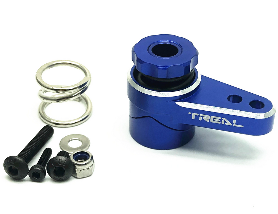 Treal Hobby X002V2PJ1V Blue Aluminum 25T Servo Saver Set for LMT