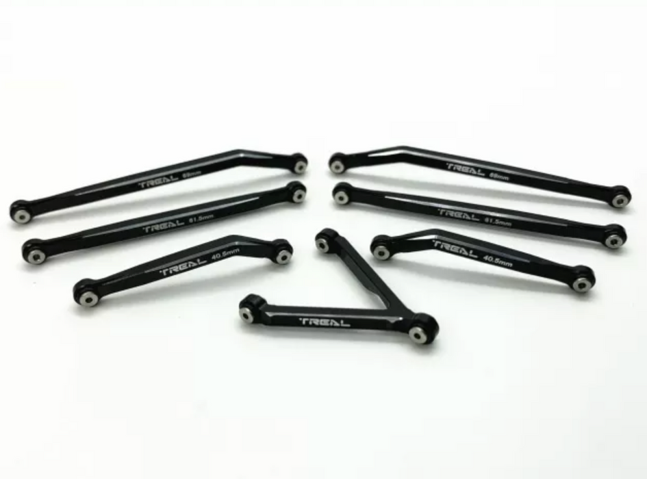 Treal Hobby (X002WMLWAH) Black Aluminum High Clearance Link Set for SCX24 Deadbolt