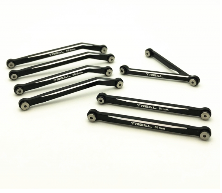 Treal Hobby (X002Y9B2RV) Black Aluminum High Clearance Link Set for SCX24 C10/Jeep