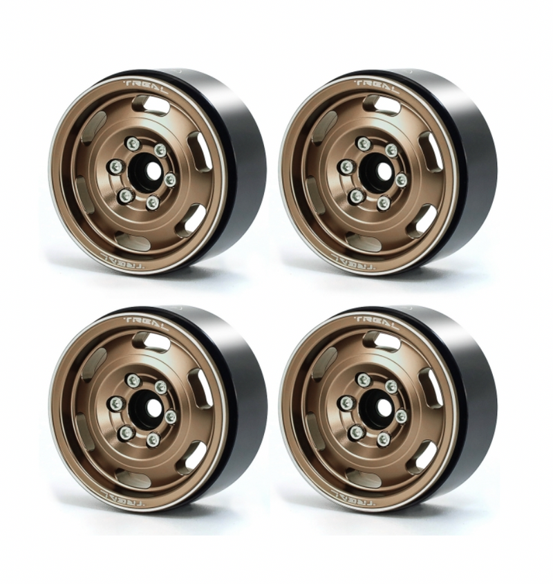 Treal Hobby (X0030DDWE1) 1.9" Copper Beadlock Wheels Type G Slots  Set of 4
