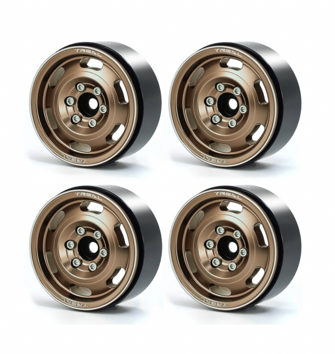 Treal Hobby (X0030DDWE1) 1.9" Copper Beadlock Wheels Type G Slots  Set of 4