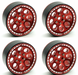 Treal Hobby (X0030DL8WT) 1.9" Red Beadlock Wheels Type F 8 Hole Set of 4