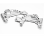 Treal Hobby (X0032AMT19) Silver Aluminum Front Shock Towers with Panhard for SCX6