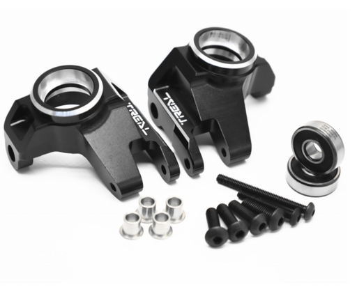 Treal Hobby (X0032N3I61) Black Aluminum Left/Right Front Hubs for SCX6