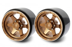 Treal Hobby (X0033AMKF3) Bronze 2.9" CNC Machined Beadlock Wheels for SCX6 (1 Pair)