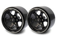 Treal Hobby (X0033ANCGJ) Black 2.9" CNC Machined Beadlock Wheels for SCX6 (1 Pair)