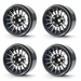 Treal Hobby (X0039J7RAV) Black Aluminum 1.9" Beadlock Crawler Wheels Type J (Set of 4)