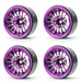 Treal Hobby (X0039J97MR) Purple Aluminum 1.9" Beadlock Crawler Wheels Type J (Set of 4)