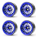 Treal Hobby (X003DQEE9R) Blue Aluminum 1.9" Beadlock Crawler Wheels Type J (Set of 4)