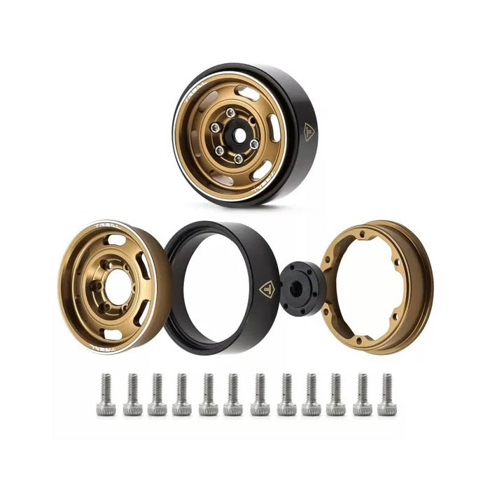 Treal Hobby (X003GZ12J5) 1.0" Bronze Aluminum Beadlock Wheels Type E Set of 4