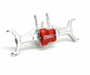 Treal Hobby (X003KV098Z) Silver/Clear Aluminum Front Axle Housing with Red Diff Cover for TRX-4m