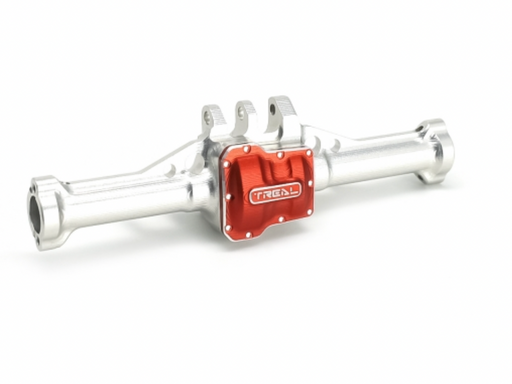 Treal Hobby (X003KV3NPB) Silver/Clear Aluminum Rear Axle Housing with Red Diff Cover for TRX-4m