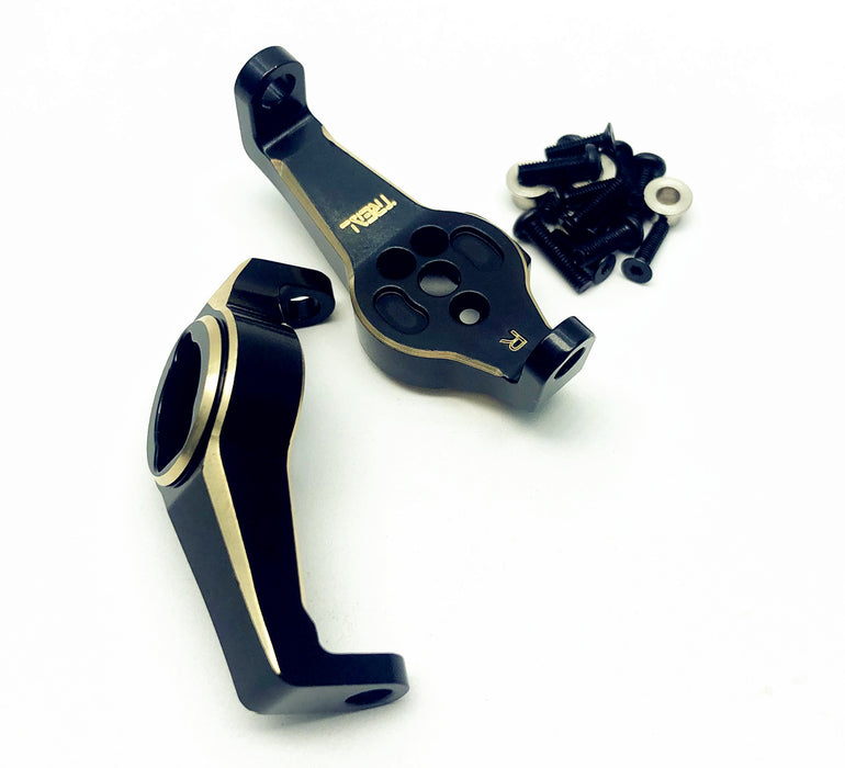 Treal Hobby Black Brass Caster Blocks Portal Drive for TRX-4 and TRX-6 (Replaces 8232)
