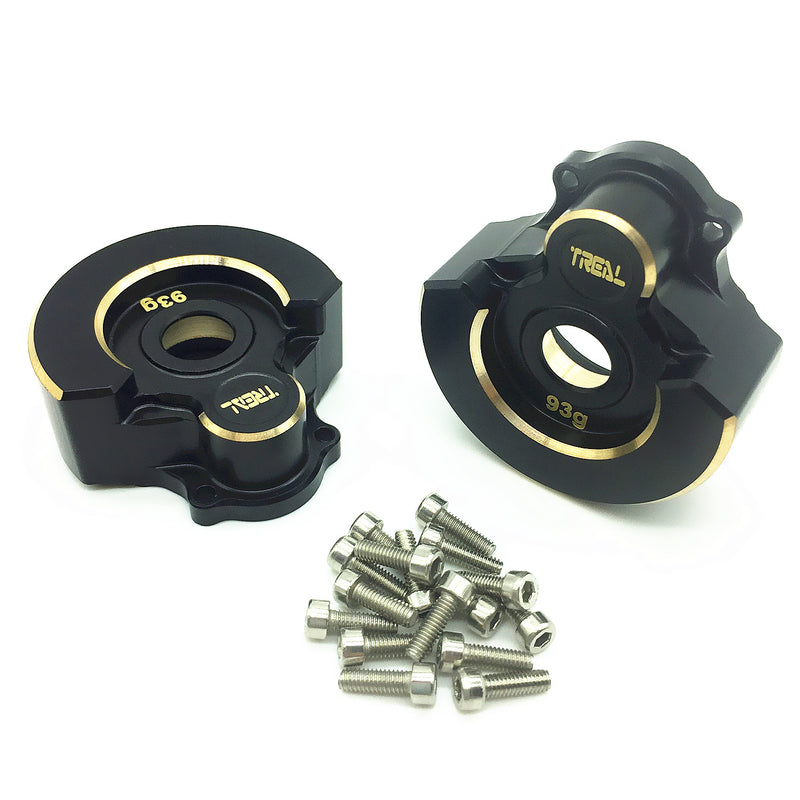 Treal Hobby Black Brass Portal Drive Cover for TRX-4 and TRX-6 (Replaces 8251)