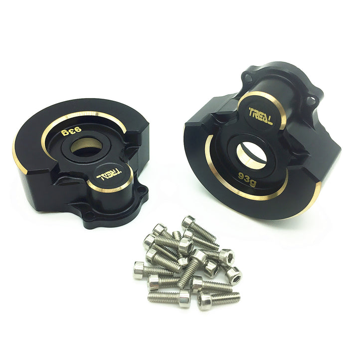 Treal Hobby Black Brass Portal Drive Cover for TRX-4 and TRX-6 (Replaces 8251)