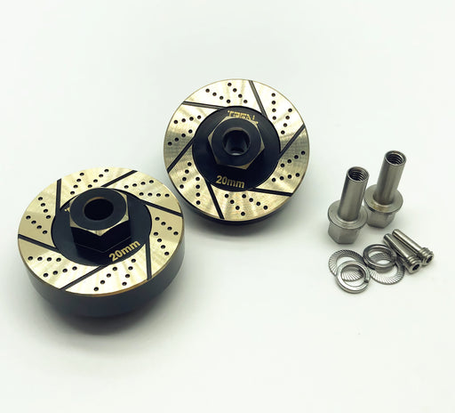 Treal Hobby (X002L8KS1V) Brass Wheel Hex Hub with 20mm Brake Disc for TRX-4 and TRX-6 1 Pair
