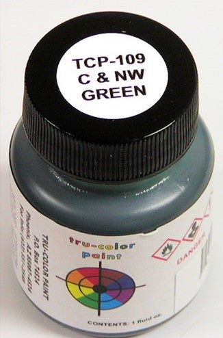 Tru-Color 109 Chicago & Northwestern - C&NW Green, 1 oz. Acrylic Model —  White Rose Hobbies