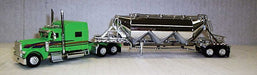 Trucks n Stuff SPEC011 Green/Black/Purple 389 Peterbilt with Chrome Pneumatic Bulk Trailer