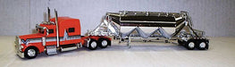Trucks n Stuff SPEC016 Orange/Silver 389 Peterbilt with Chrome Pneumatic Bulk Trailer