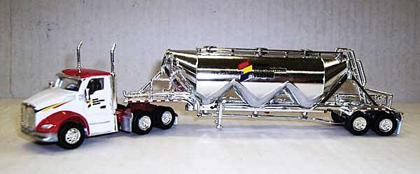 Trucks n Stuff SPEC036 Vernon Transportation Kenworth T680 with Chrome Pneumatic Bulk Trailer
