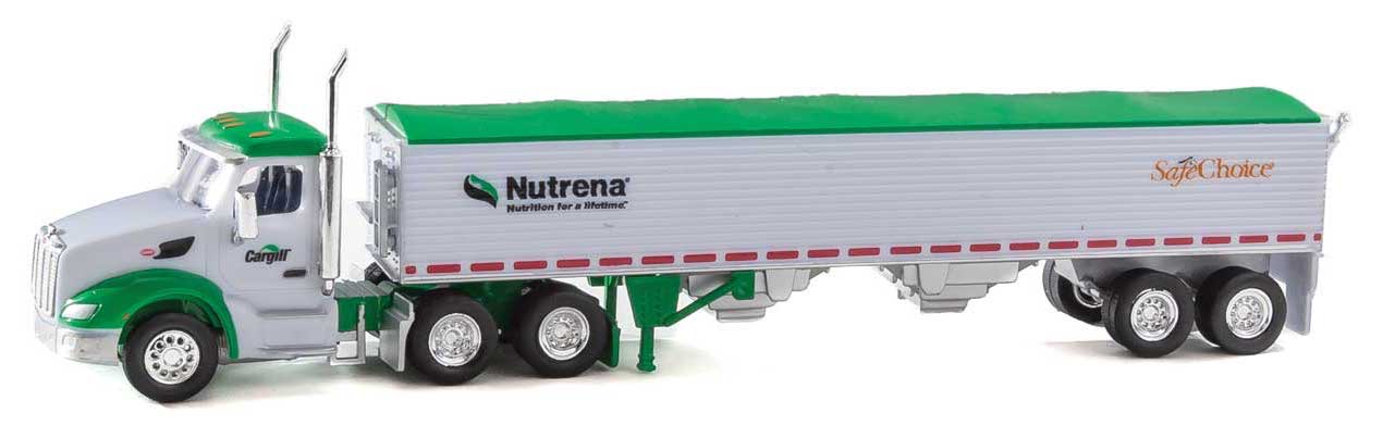 Trucks n Stuff TNS079 HO Scale Peterbuilt 579 Tractor with Grain Trailer Nutrena Safe Choice