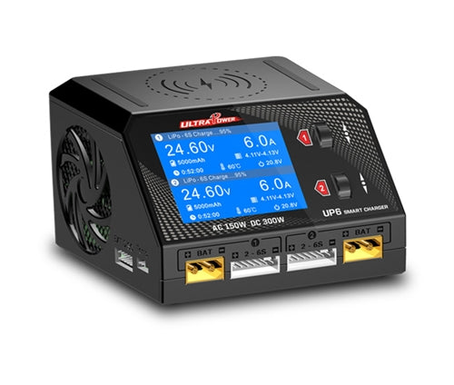 Ultra Power UP6 160W/400W Dual Port Multi Chemistry AC/DC RC Battery Charger