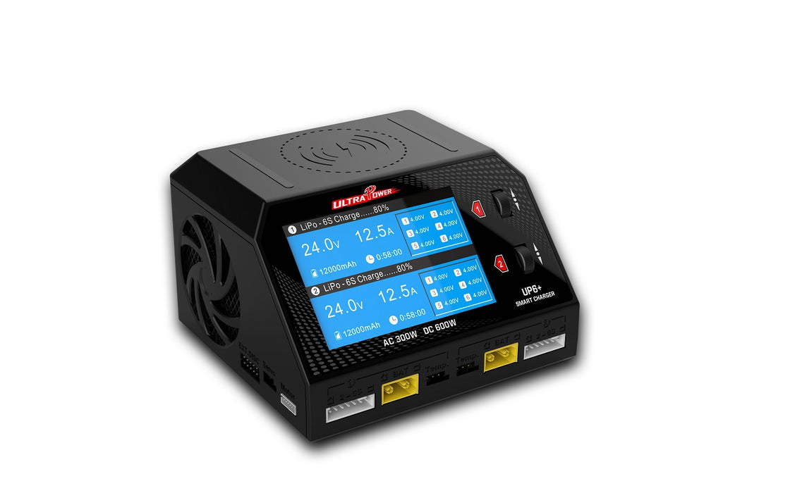 Ultra Power UP6+ 300W/600W Dual Port Multi Chemistry AC/DC RC Battery Charger