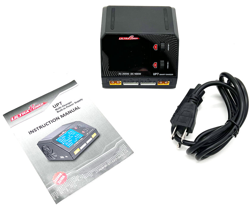 Ultra Power UP7 200W/400W Dual Port Multi Chemistry AC/DC RC Charger