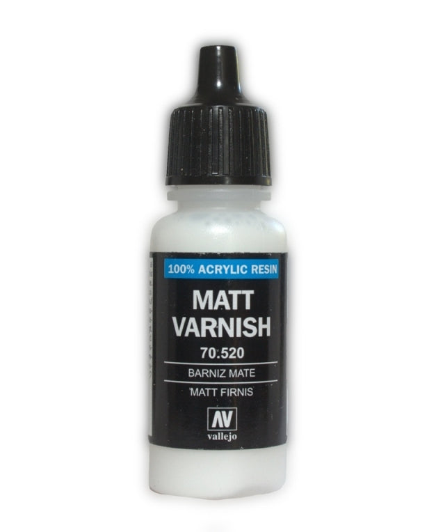 Vallejo 70.520 Acrylic Resin Matte Varnish 17ml Bottle