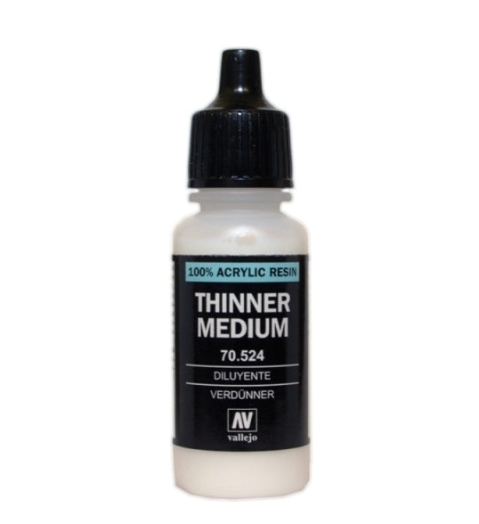 Vallejo 70.524 Acrylic Resin Thinner Medium 17ml Bottle