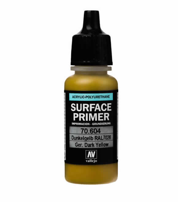 Vallejo 70.604 German Dark Yellow RAL 7028 Waterbased Surface Primer 17ml Bottle
