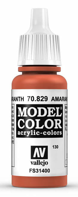 Vallejo 70.829 Model Color Acrylic Paint Amarantha Red 17ml