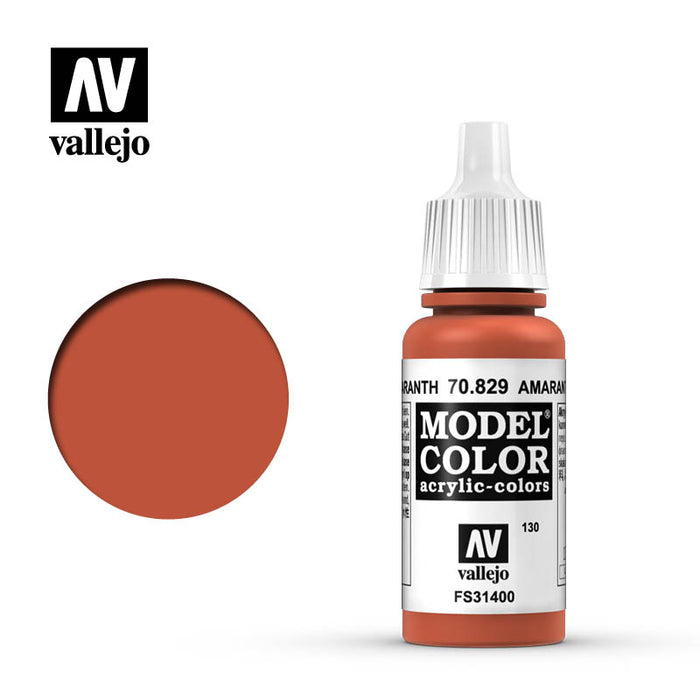 Vallejo 70.829 Model Color Acrylic Paint Amarantha Red 17ml