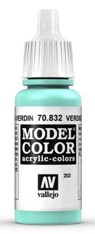 Vallejo 70.832 Model Color Acrylic Paint Verdigris Glaze 17ml