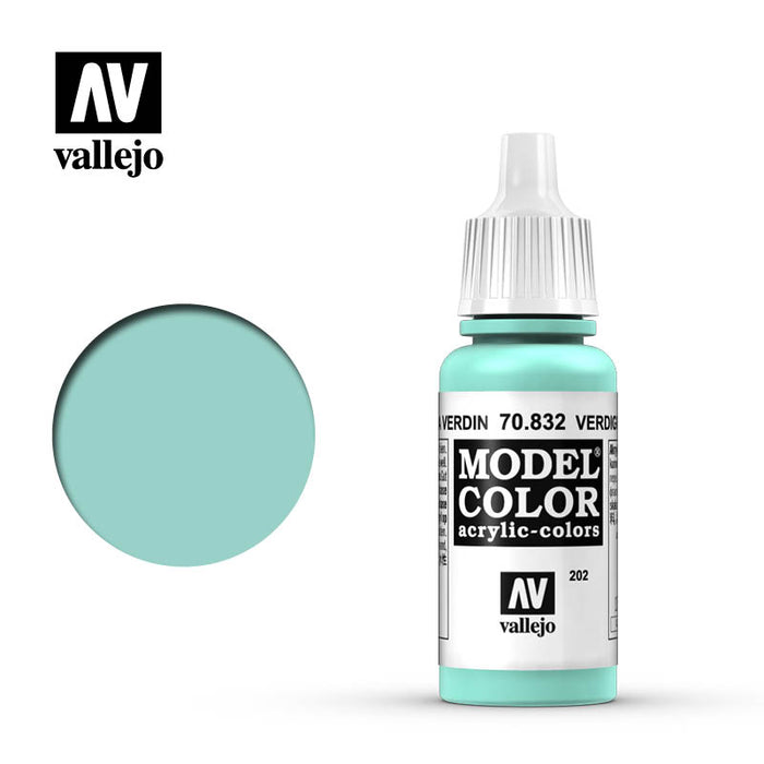 Vallejo 70.832 Model Color Acrylic Paint Verdigris Glaze 17ml