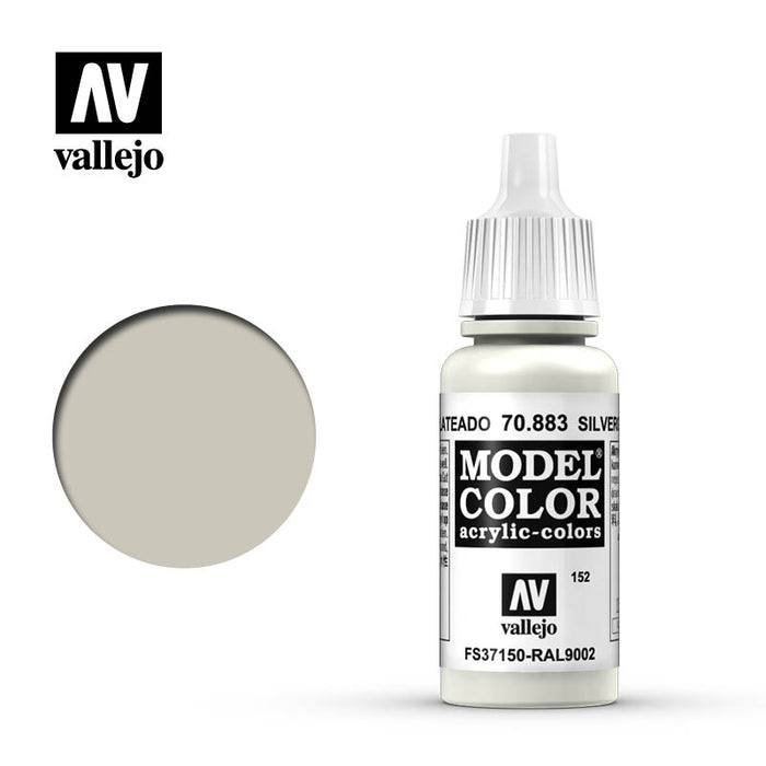 Vallejo 70.883 Model Color Acrylic Paint Silver Grey 17ml