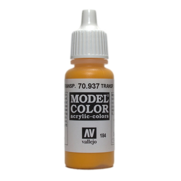 Vallejo 70.937 Model Color Acrylic Paint Transparent Yellow 17ml
