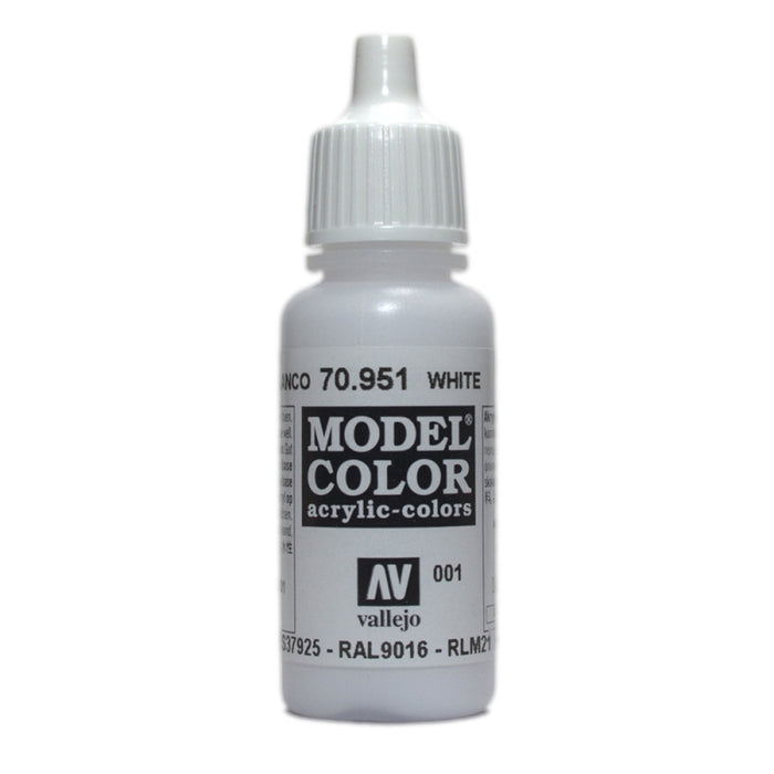 Vallejo 70.951 Model Color Acrylic White 17ml