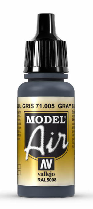 Vallejo 71.005 Model Air Acrylic Airbrush Paint Grey Blue 17ml Bottle