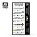 Vallejo 71.166 Model Air Acrylic Airbrush Paint Luftwaffe 1941-45 Colors Set 8