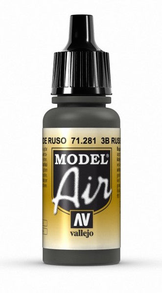 Vallejo 71.281 Model Air Acrylic Airbrush Paint 3B Russian Green 17ml