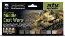 Vallejo 71.619 Model Air Acrylic Airbrush Paint Middle East Wars 1967 to Present Set 8 Colors