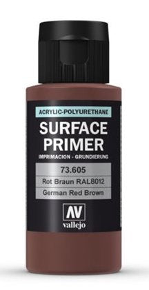 Vallejo 73.605 German Red Brown RAL 8012 Waterbased Surface Primer 60ml Bottle