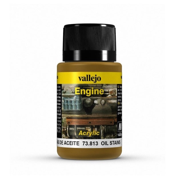 Vallejo 73.813 Weathering Effect Oil Stains 40ml Bottle