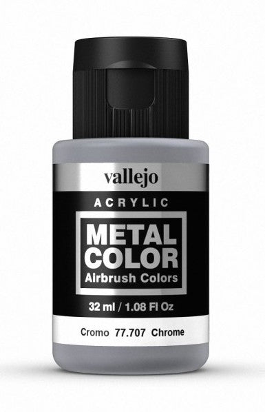 Vallejo 77.707 Chrome Metal Color 32ml Bottle